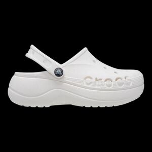 CROCS Baya Platform Clog in White Women's Size 10 Classic Comfortable
